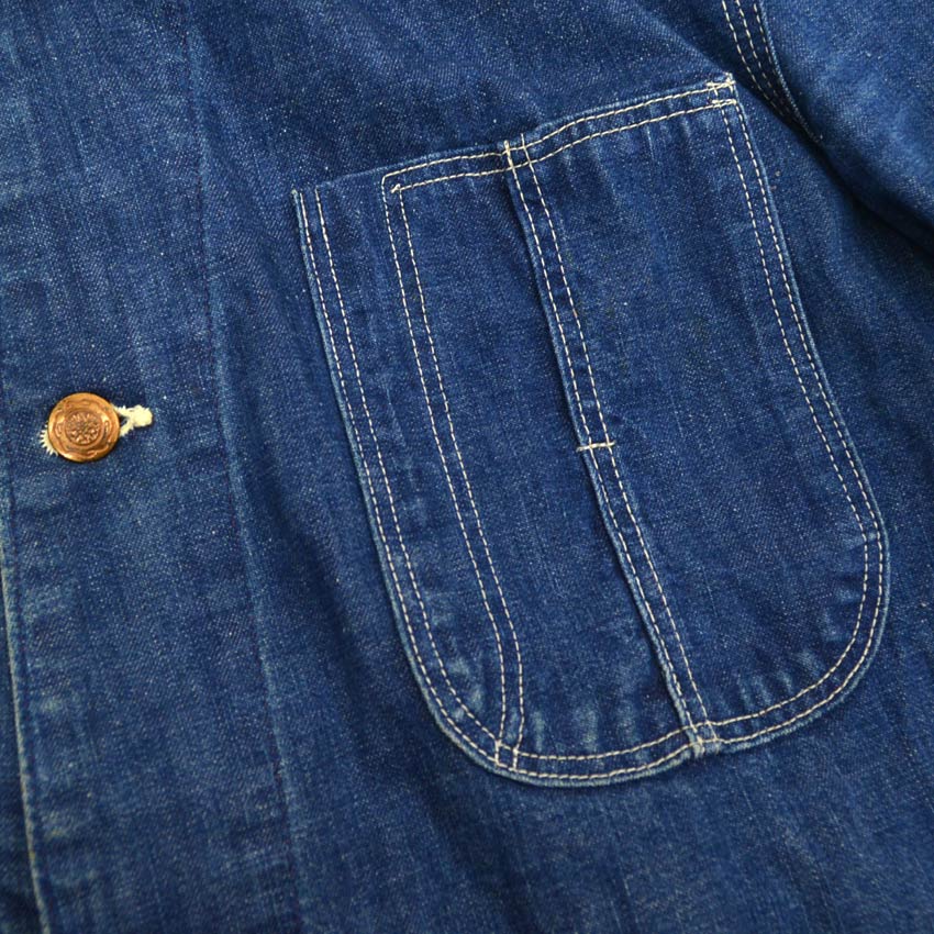 ～60's INDIGO 4POKETS DENIM  COVERALL ... 42