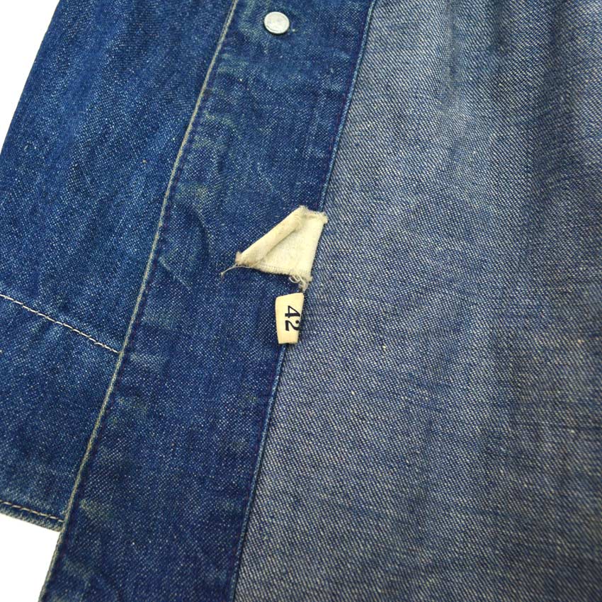 ～60's INDIGO 4POKETS DENIM  COVERALL ... 42