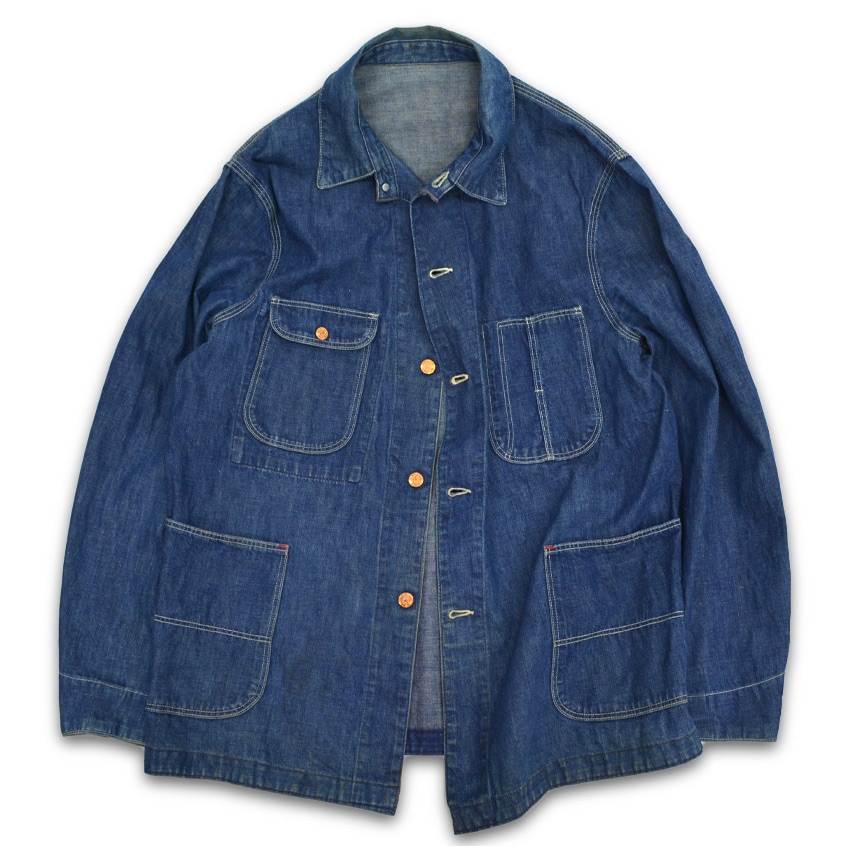 ～60's INDIGO 4POKETS DENIM  COVERALL ... 42