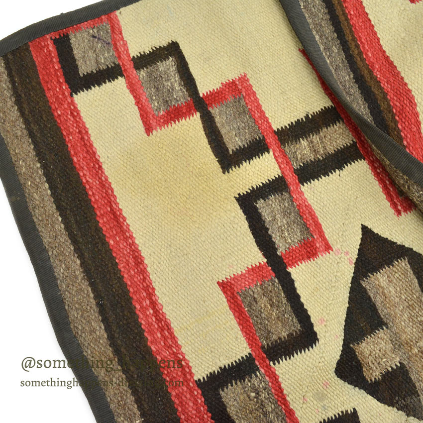 c.1930's NAVAJO RUG CROSS AND STEPPED DIAMOND PATTERN ... 168cm×118cm