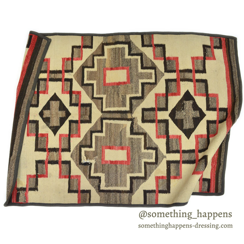 c.1930's NAVAJO RUG CROSS AND STEPPED DIAMOND PATTERN ... 168cm×118cm