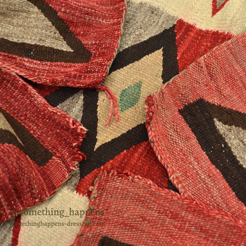 c.1940's NAVAJO RUG DIAMONDS & ZIGZAG PATTERN ... 174cm/93cm