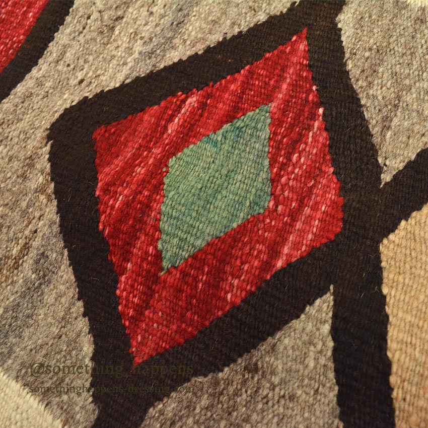 c.1940's NAVAJO RUG DIAMONDS & ZIGZAG PATTERN ... 174cm/93cm