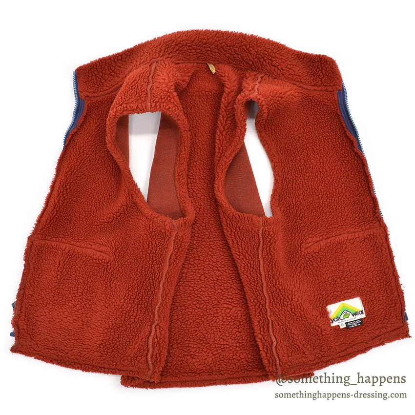~1980's YAK WEAR SEATTLE RED PILE VEST ... XL