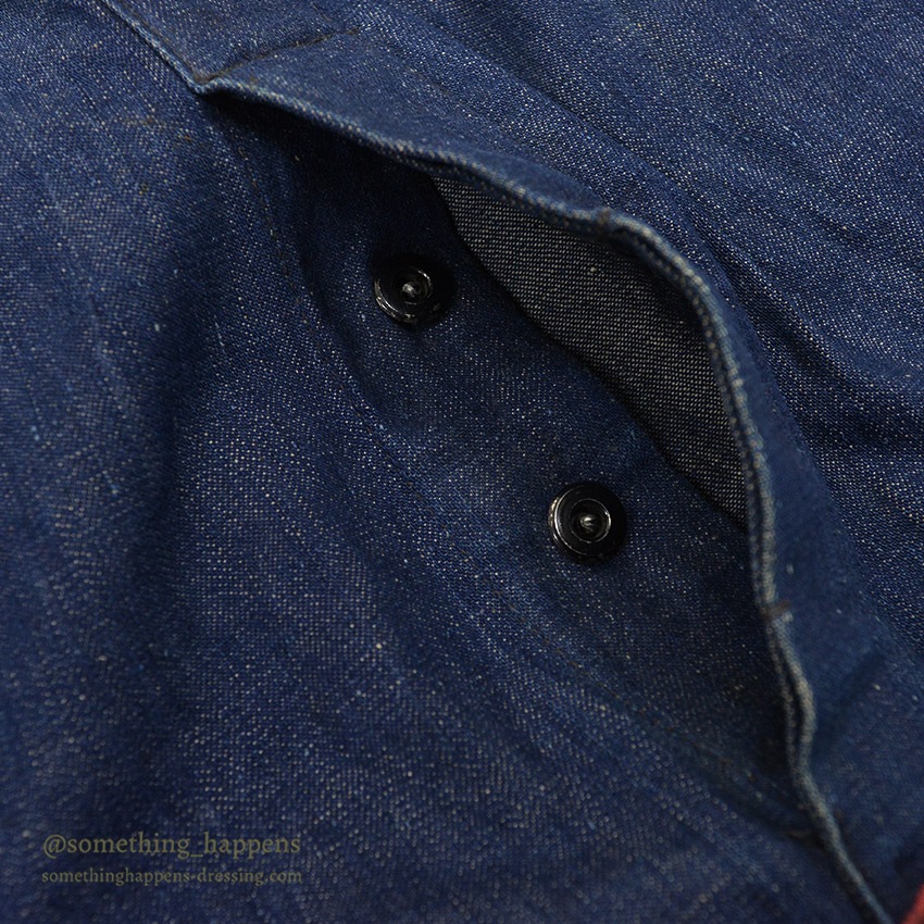 1940's WW2 DENIM OVERALL / VERY DARK ... W38/L31