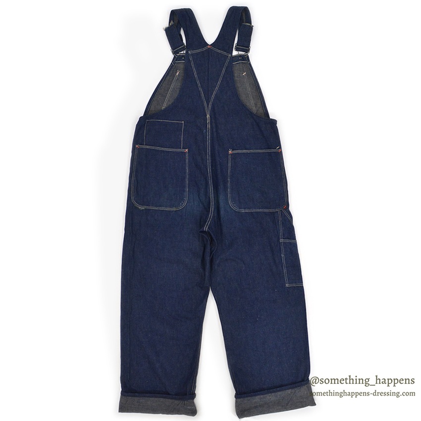 1940's WW2 DENIM OVERALL / VERY DARK ... W38/L31