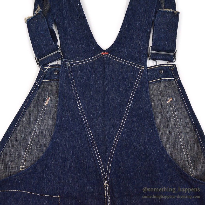1940's WW2 DENIM OVERALL / VERY DARK ... W38/L31