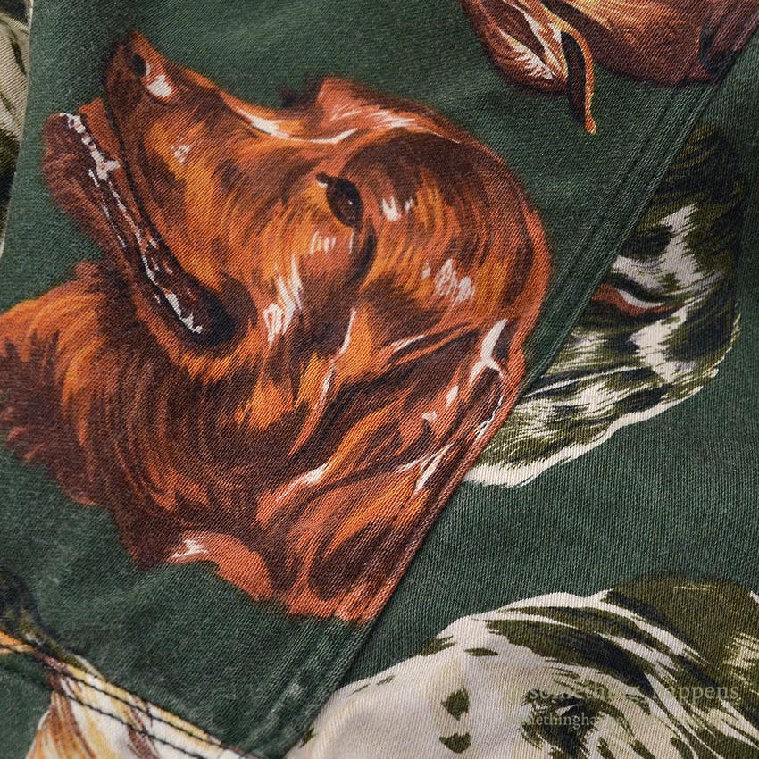 1980's BANANA REPUBLIC SAFARI & TRAVEL DOG PRINT SHIRT 1 ... M