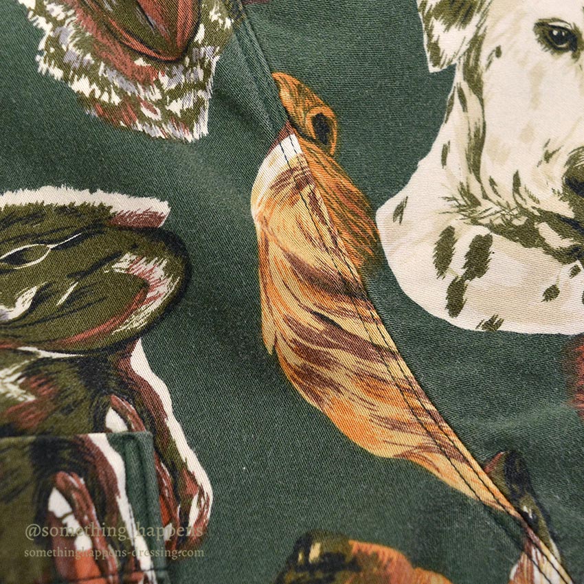 1980's BANANA REPUBLIC SAFARI & TRAVEL DOG PRINT SHIRT 1 ... M