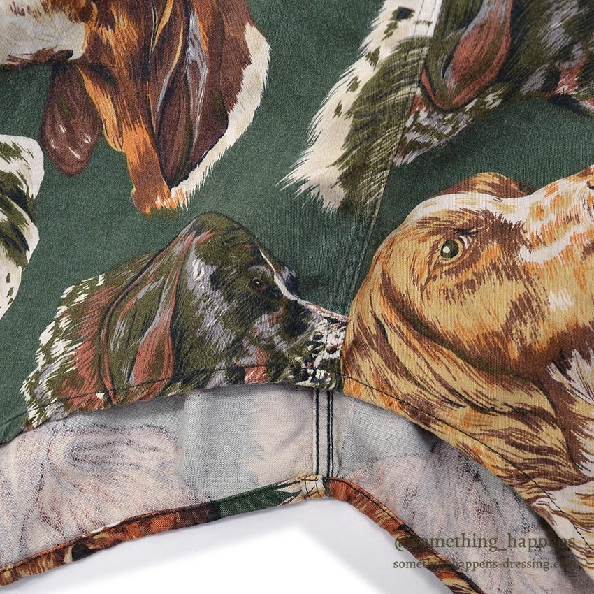 1980's BANANA REPUBLIC SAFARI & TRAVEL DOG PRINT SHIRT 1 ... M