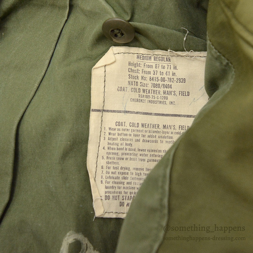 1970's M-65 U.S.N. MIUW-604 HAND PAINTED CAMO FIELD JACKET WITH LINER ... M-R