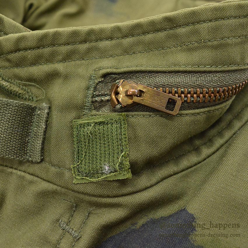 1970's M-65 U.S.N. MIUW-604 HAND PAINTED CAMO FIELD JACKET WITH LINER ... M-R