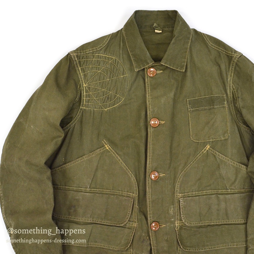 1940's FIELD MASTER HUNTING COAT / OLIVE ... 44