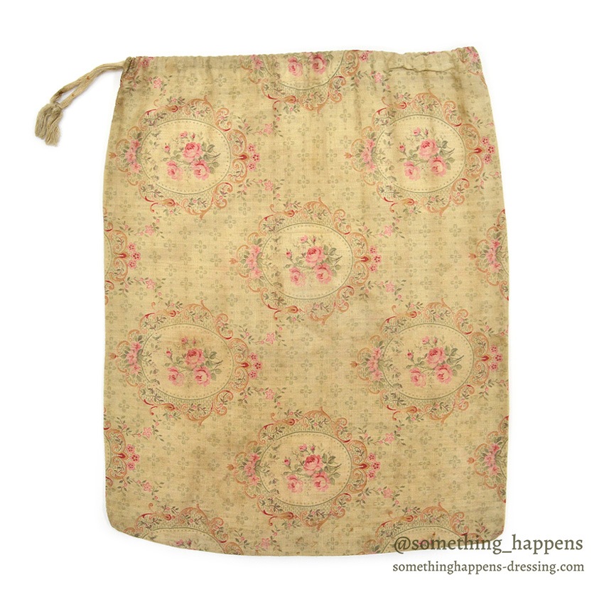 1910's~ WW1 ERA AMERICAN RED CROSS FLORAL FABRIC DITTY BAG ...