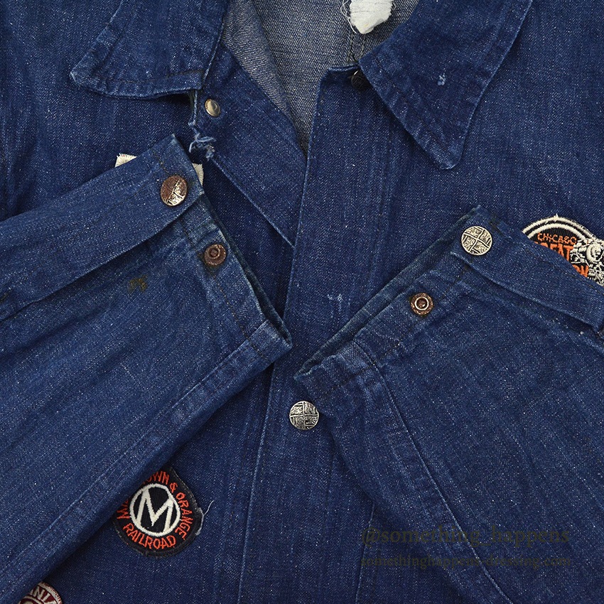 ジャケット・アウター DUBBLE WARE 60's vintage denim coverall DUBBLEWARE W/BUTTON DENIM COVERALL（1940'S/CUT-OFF） - 古着