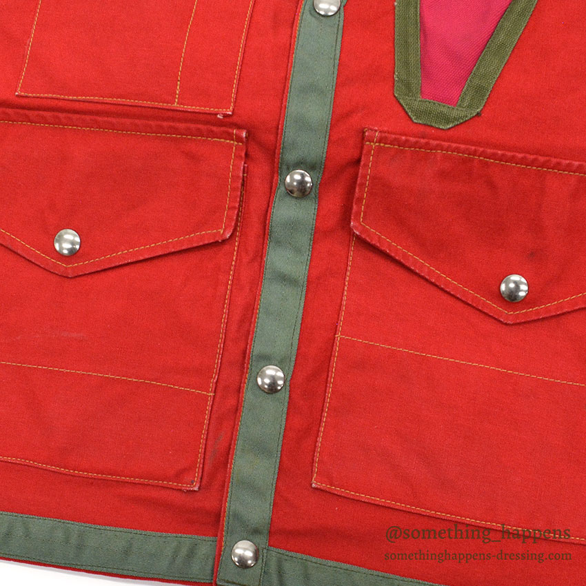 1970's OLD RED PACK TRAIL VEST ADEDD KNIFE POCKET ...