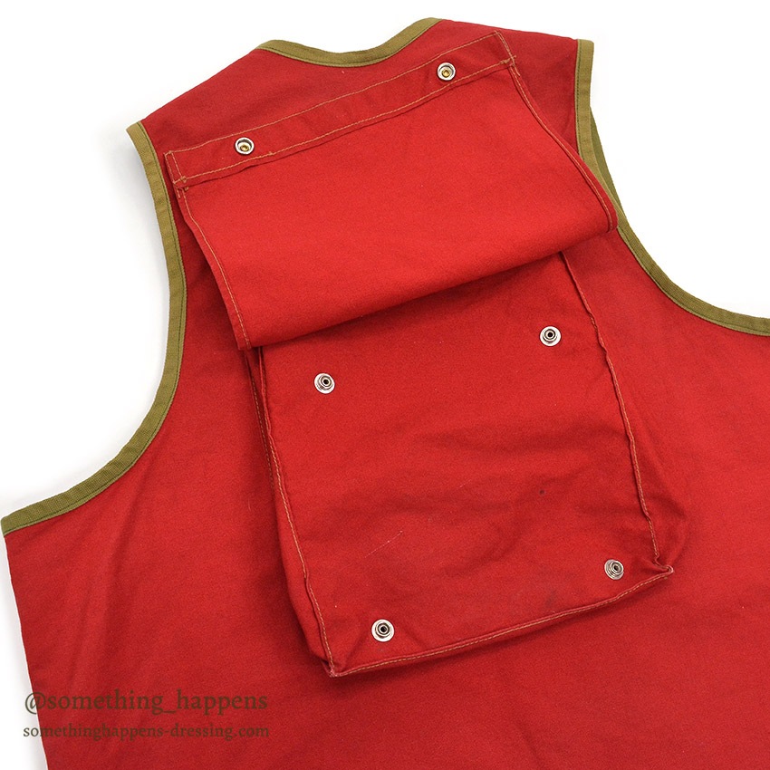 1970's OLD RED PACK TRAIL VEST ADEDD KNIFE POCKET ...