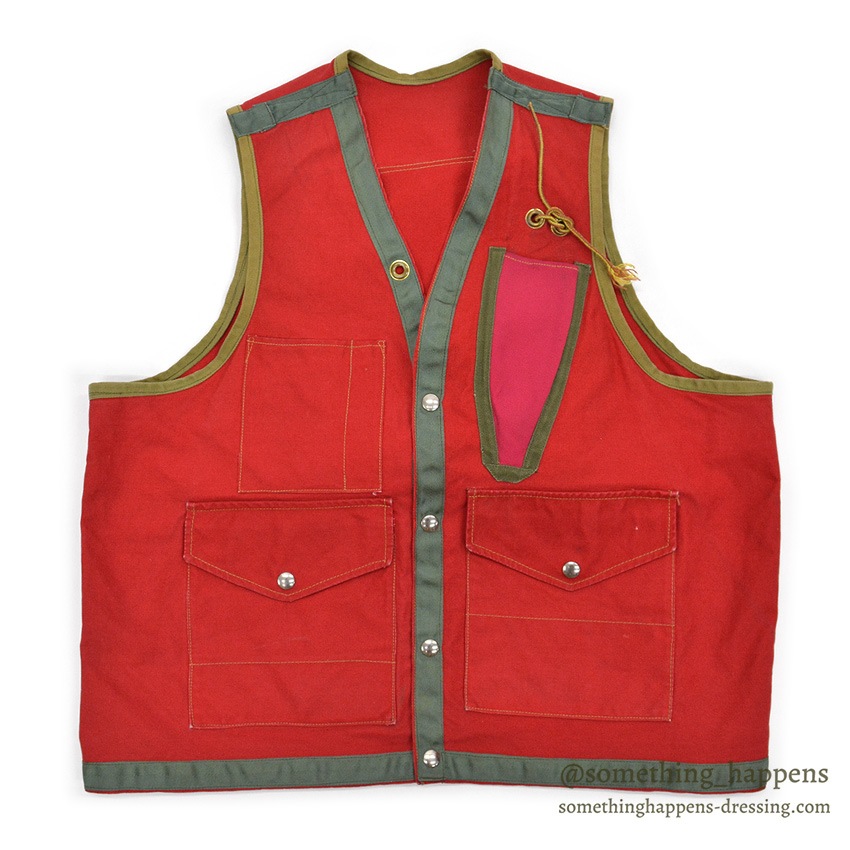 1970's OLD RED PACK TRAIL VEST ADEDD KNIFE POCKET ...