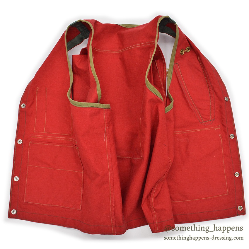 1970's OLD RED PACK TRAIL VEST ADEDD KNIFE POCKET ...