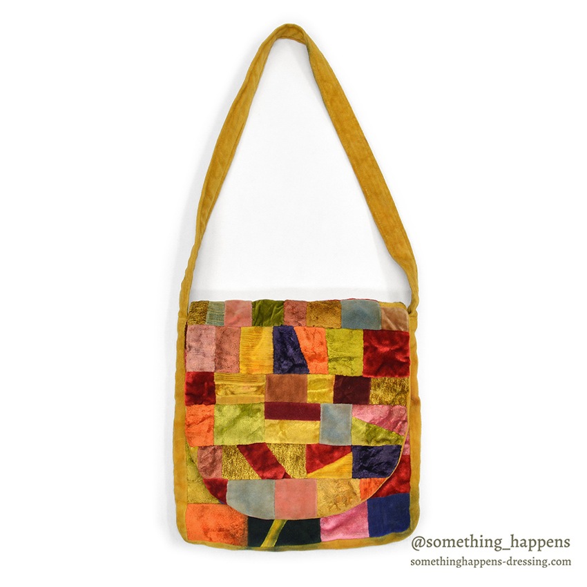 1970's PATCHWORK QUILT VELOUR BAG 確認用 ACCESSORIES SOLD