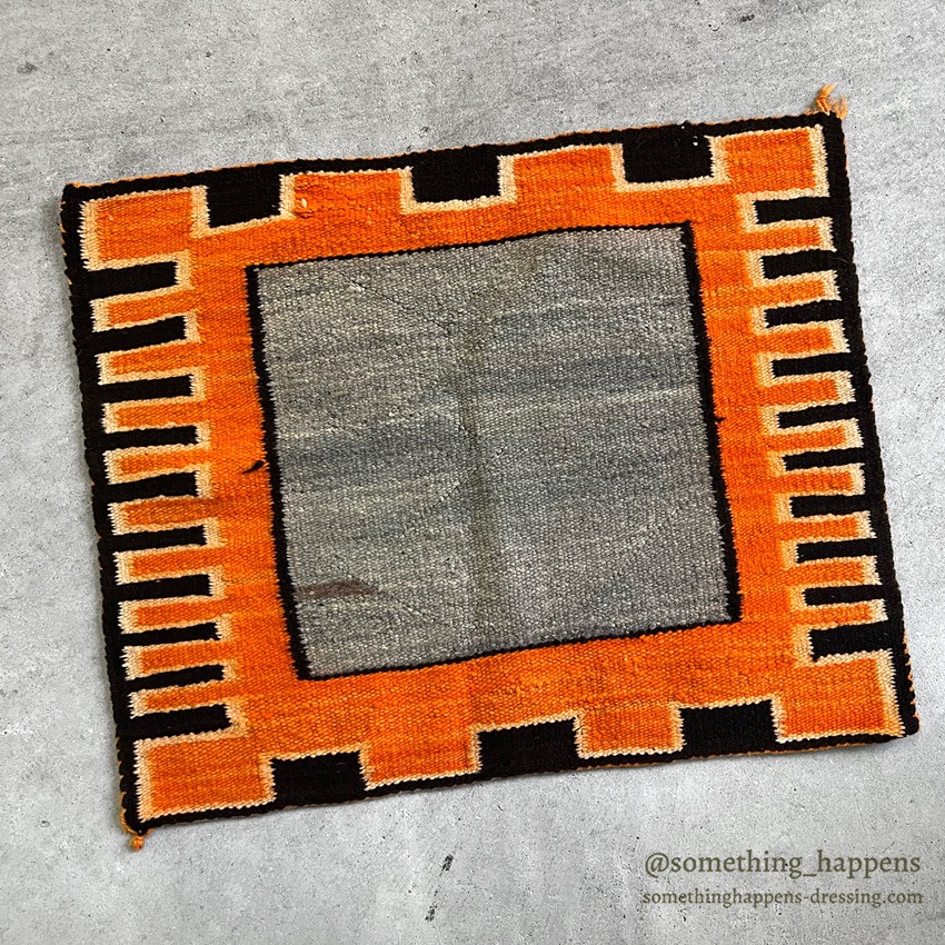 ~1930's NAVAJO RUG GRAYFIELD AND ORANGE ART RARE ... 74cm/58cm