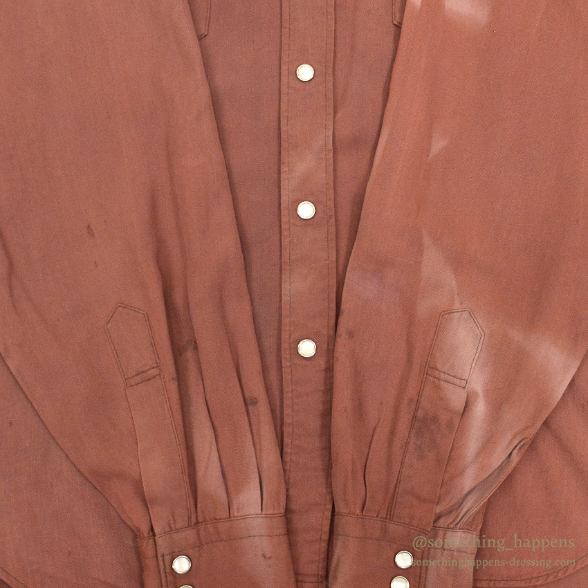 1940's WESTMOOR RAYON GABARDINE WESTERN SHIRT / SUN FADED ...