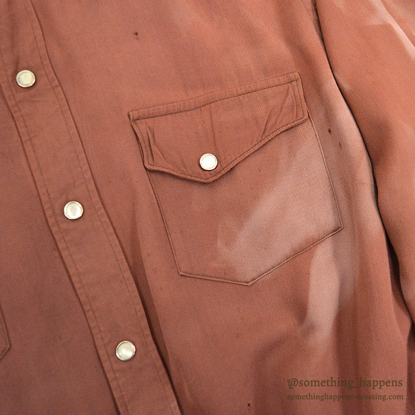 1940's WESTMOOR RAYON GABARDINE WESTERN SHIRT / SUN FADED ...