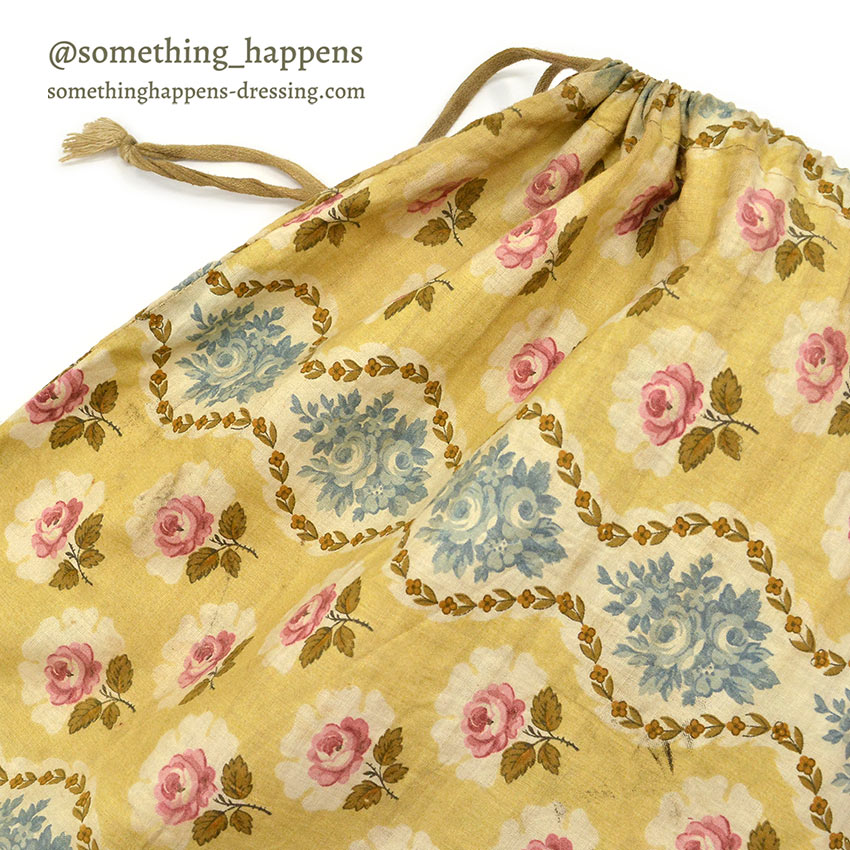 1910's～ WW1 ERA AMERICAN RED CROSS FLORAL FABRIC DITTY BAG ...