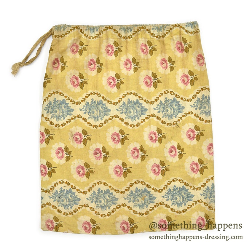 1910's～ WW1 ERA AMERICAN RED CROSS FLORAL FABRIC DITTY BAG ...