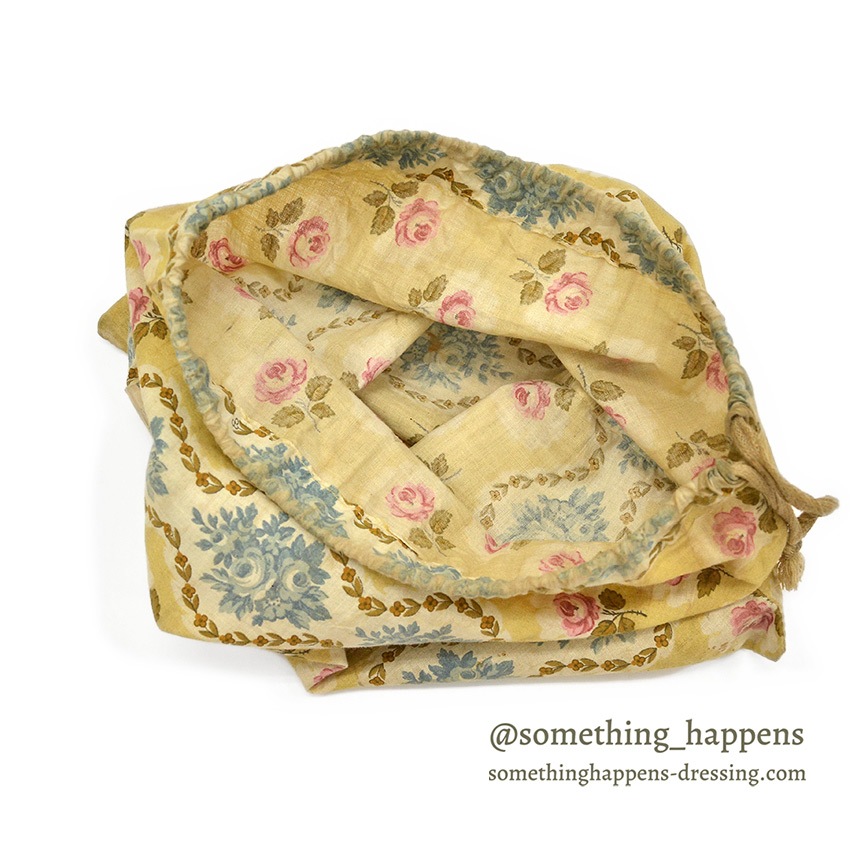 1910's～ WW1 ERA AMERICAN RED CROSS FLORAL FABRIC DITTY BAG ...