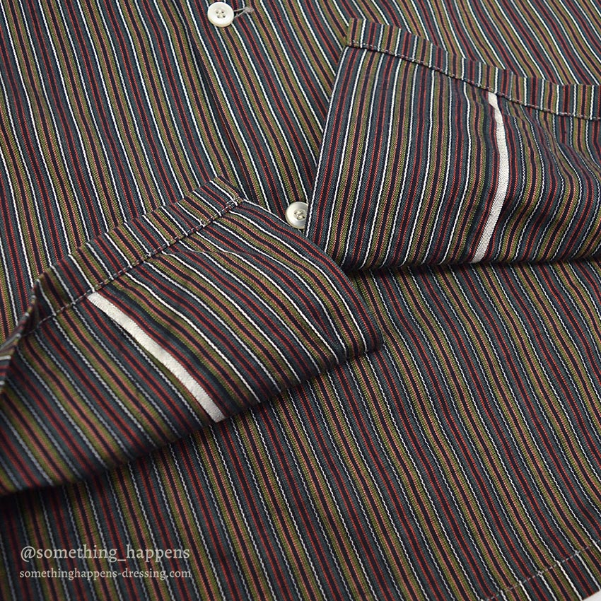 1960's TOWNCRAFT MULTI STRIPE B/D SHIRT ... M