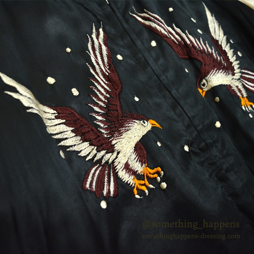 1940's～ JAPAN SOUVENIR JACKET スカジャン 鷹虎 TTS ジッパー