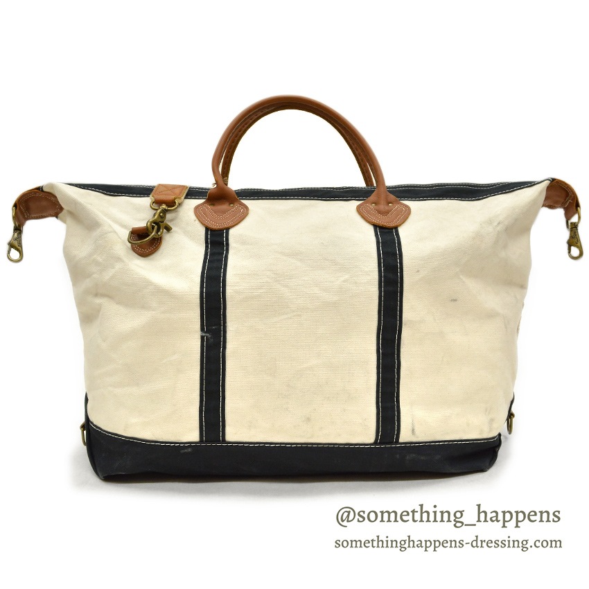 L.L.BEAN LEATHER HANDLE ZIPTOP TOTE, BOSTON BAG BLACK USA製 確認用