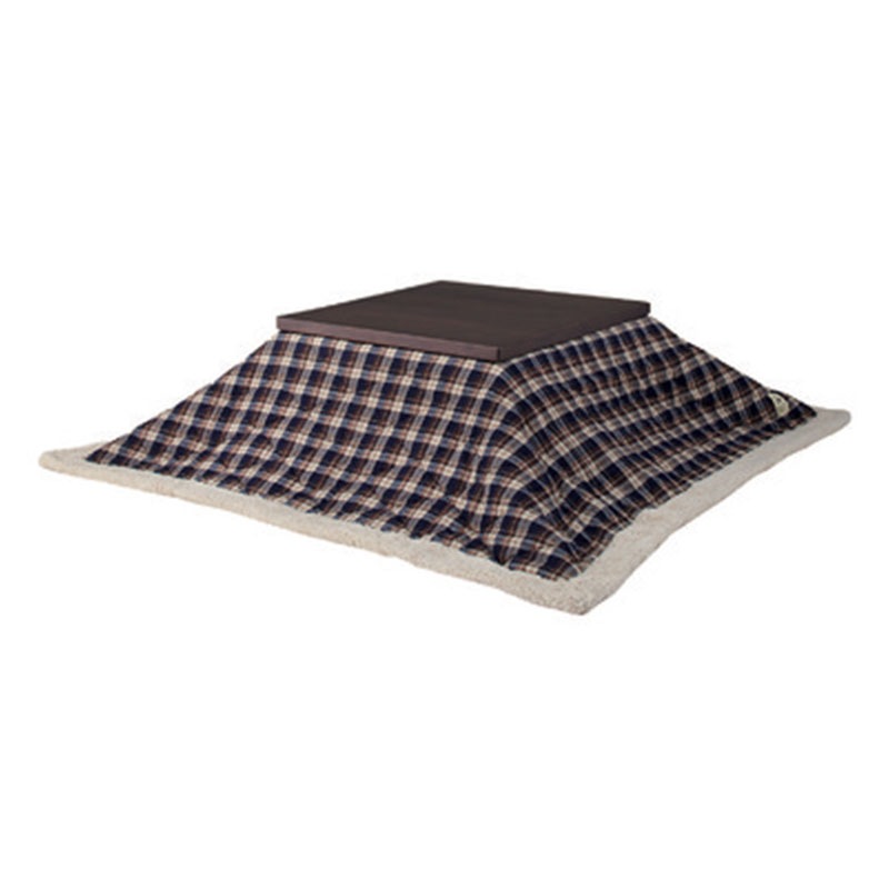 薄掛コタツ布団 正方形 チェック KK-103BL