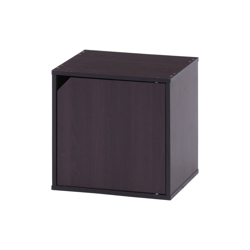 【セット数:2pcs】キューブボックス 扉付 ブラウン ＣＢ３５ＤＲ（ＢＲ）C/D:81906