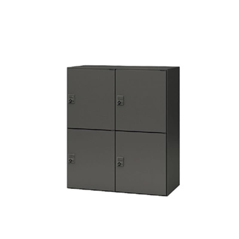 パーソナルロッカー（W900㎜）4人用 投入口無 ポケット無 ダイヤル錠 CW-0911PLD4-BB