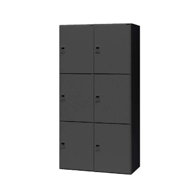 パーソナルロッカー（W900㎜）6人用 投入口無 ポケット無 ダイヤル錠 CW-0918PLD6-BB