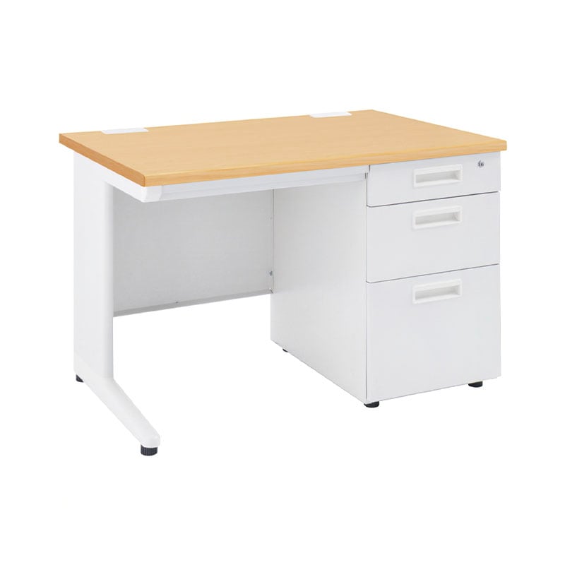 事務用ナチュラル片袖机(W1000×D700×H700)KDN-107S