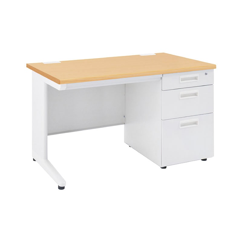 事務用ナチュラル片袖机(W1100×D700×H700)KDN-117S