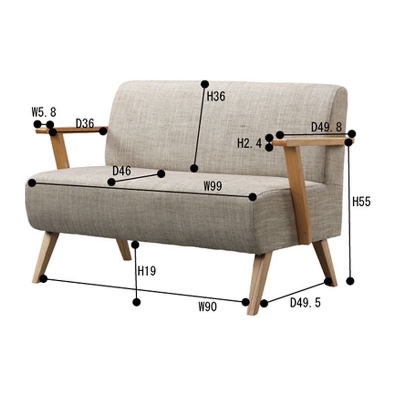モティ 2人掛 RTO-742BR