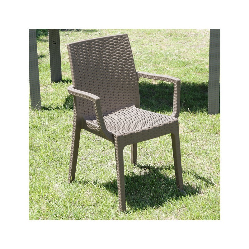 【個人宅配送非対応】ステラ チェアー （肘付） グレー [セット数:2pcs]   C/D:12286