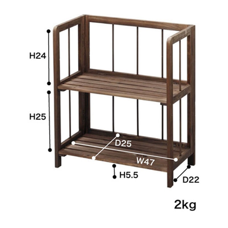 フォールディングシェルフ2D LFS-362BR