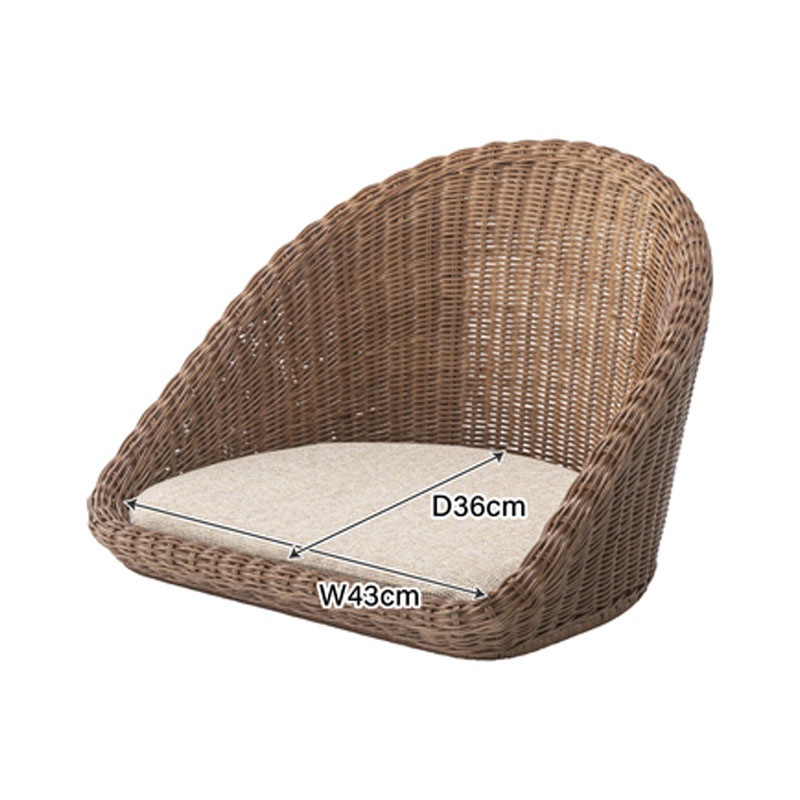 ラタン フロアチェア　NRS-425BR