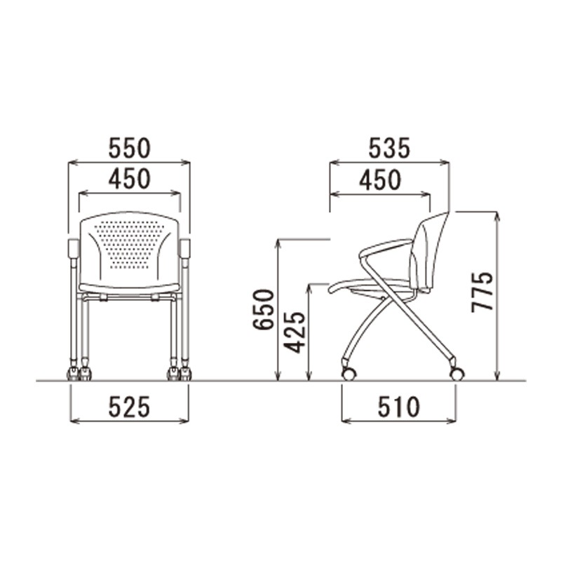 肘付き水平スタックタイプ MC-374W　ホワイトシェル