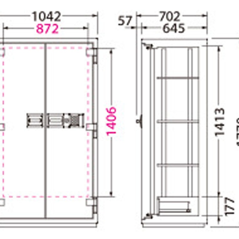 大型耐火金庫 NCWシリーズ 履歴テンキー式 NCW-53ER