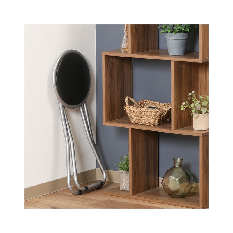 【セット数:6pcs】パイプ折りたたみイス ＦＢ－０２ＢＫ（１０１０ＢＫ）[C/D:88624]