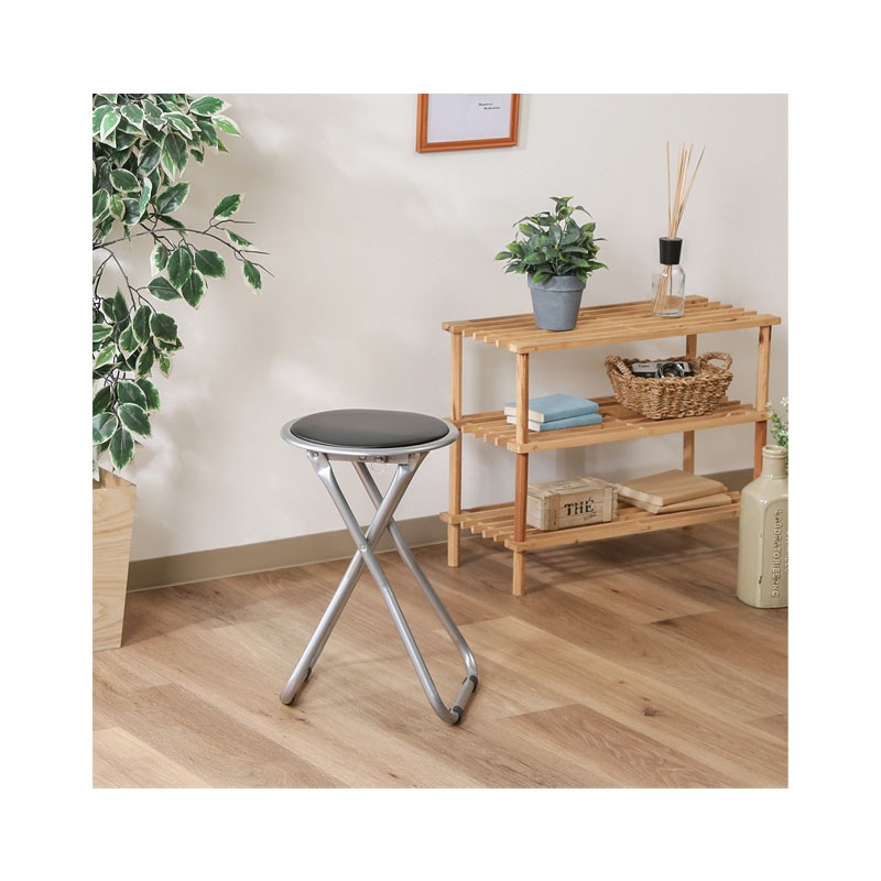 【セット数:6pcs】パイプ折りたたみイス ＦＢ－０２ＢＫ（１０１０ＢＫ）[C/D:88624]