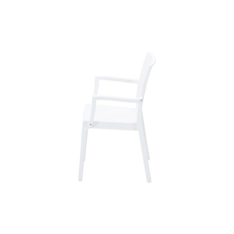 【個人宅配送非対応】ステラ チェアー （肘付） ホワイト[セット数:2pcs]   C/D:12516