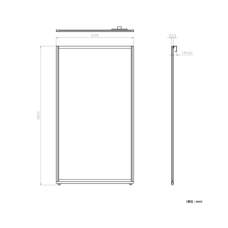 アクリルパーテーション APシリーズ スライドドア(W1035×D24×H1853) TS-APSDDR