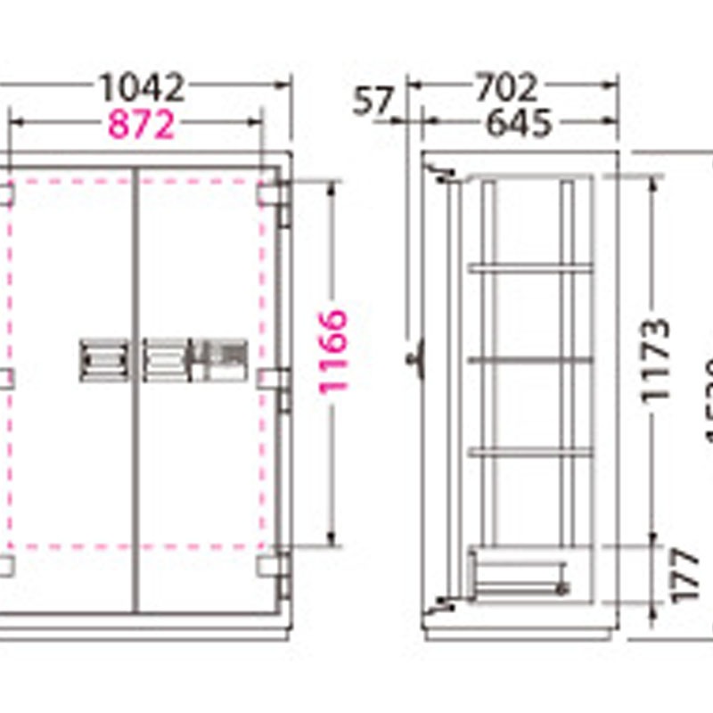 大型耐火金庫 NCWシリーズ 3マルチロック式 NCW-52YET
